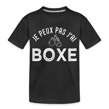 J peux pas j ai boxe Cadeau cool boxe - T-shirt bio Premium Enfant - noir - Devant