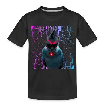 Cyber Cockatiel Neon Bloom - T-shirt bio Premium Enfant - noir - Devant