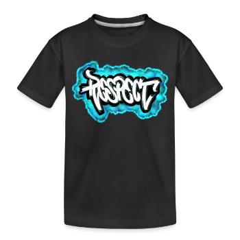 Respect Graffiti design - Kinder Premium Bio T-Shirt - Schwarz - Vorne