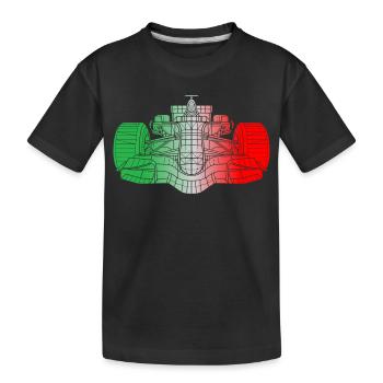 Italien Rennwagen - Kinder Premium Bio T-Shirt - Schwarz - Vorne