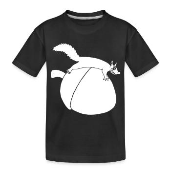 Das Eichhörnchen gegen die Eichel (weiß) - Kinder Premium Bio T-Shirt - Schwarz - Vorne