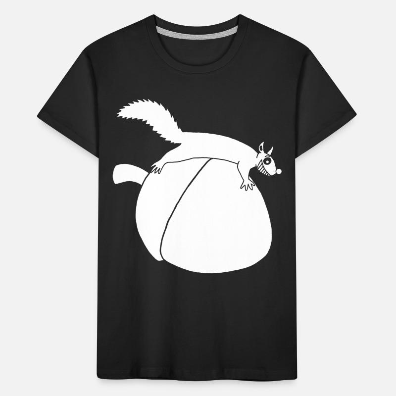 Das Eichhörnchen gegen die Eichel (weiß) Kinder Premium Bio T-Shirt