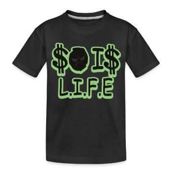 So ist das Leben - Kinder Premium Bio T-Shirt - Schwarz - Vorne