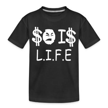 So ist das Leben - Kinder Premium Bio T-Shirt - Schwarz - Vorne