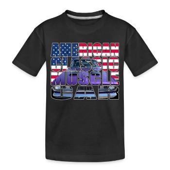 American Classic Muscle Car Script R6Z - Kinder Premium Bio T-Shirt - Schwarz - Vorne