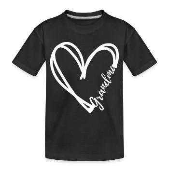 ICH LIEBE OMA. OMA GESCHENK. - Kinder Premium Bio T-Shirt - Schwarz - Vorne
