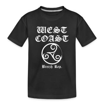 Westküste Breizh weiß - Kinder Premium Bio T-Shirt - Schwarz - Vorne