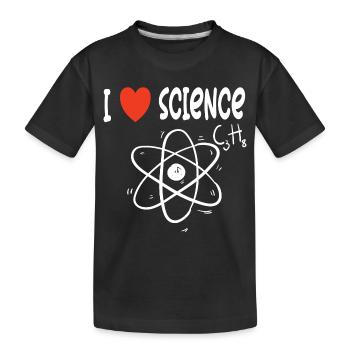 J’aime la science - T-shirt bio Premium Enfant - noir - Devant