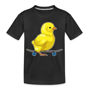 Chick Skater Skateboard - T-shirt bio Premium Enfant - noir - Devant