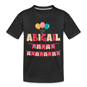 t-shirt Abigail joyeux anniversaire joyeux anniversaire - T-shirt bio Premium Enfant - noir - Devant