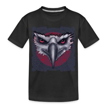 Adler Raubvogel Keltisches Motiv - Kinder Premium Bio T-Shirt - Schwarz - Vorne