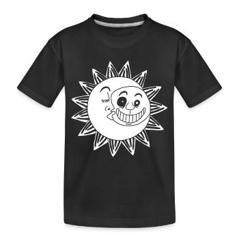 Rencontre de la lune et du soleil (blanc) - T-shirt bio Premium Enfant - noir - Devant