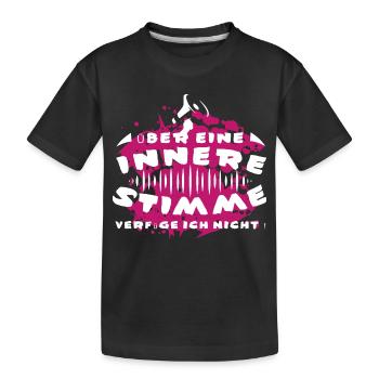 Innere Stimme - Kinder Premium Bio T-Shirt - Schwarz - Vorne
