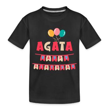 Agata t-shirt joyeux anniversaire joyeux anniversaire - T-shirt bio Premium Enfant - noir - Devant