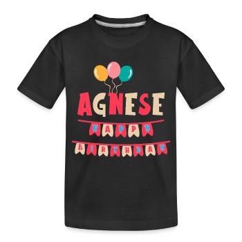 T-shirt Agnese joyeux anniversaire joyeux anniversaire - T-shirt bio Premium Enfant - noir - Devant