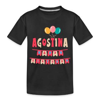 T-shirt Agostina joyeux anniversaire joyeux anniversaire - T-shirt bio Premium Enfant - noir - Devant
