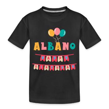 T-shirt Albano joyeux anniversaire joyeux anniversaire - T-shirt bio Premium Enfant - noir - Devant