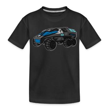 Mars Rover, Space Car, Space Car - Kids' Premium Organic T-Shirt - black - Front