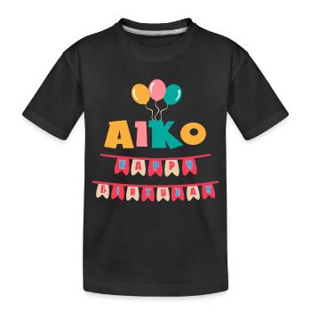 Aiko t-shirt joyeux anniversaire joyeux anniversaire - T-shirt bio Premium Enfant - noir - Devant
