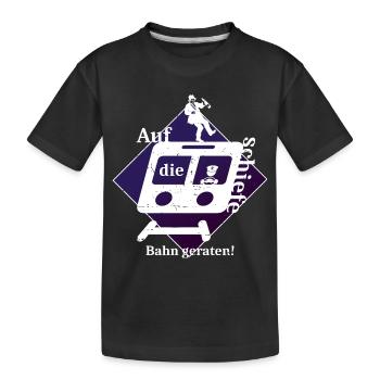 Schiefe Bahn - Kinder Premium Bio T-Shirt - Schwarz - Vorne