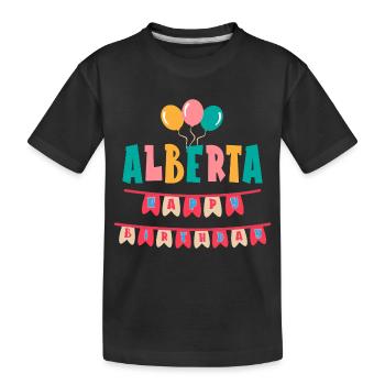 t-shirt joyeux anniversaire Alberta joyeux anniversaire - T-shirt bio Premium Enfant - noir - Devant