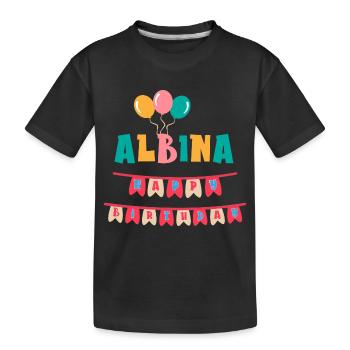 T-shirt Albina joyeux anniversaire joyeux anniversaire - T-shirt bio Premium Enfant - noir - Devant