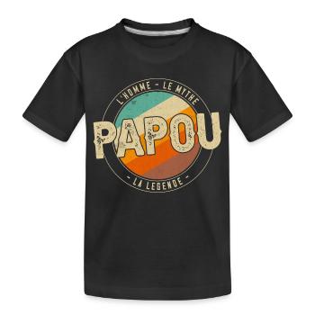 Papuan the legend - Kids' Premium Organic T-Shirt - black - Front
