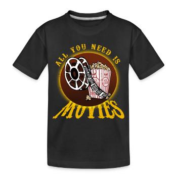 Fan de films - T-shirt bio Premium Enfant - noir - Devant