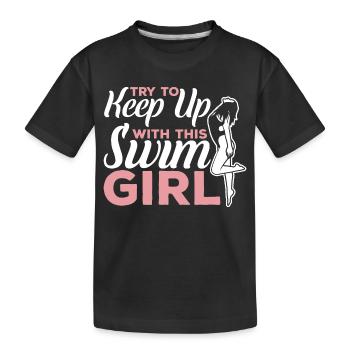 Nageur - T-shirt bio Premium Enfant - noir - Devant