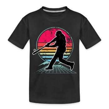 Baseball - Kinder Premium Bio T-Shirt - Schwarz - Vorne