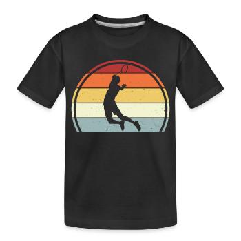Badminton - Kinder Premium Bio T-Shirt - Schwarz - Vorne