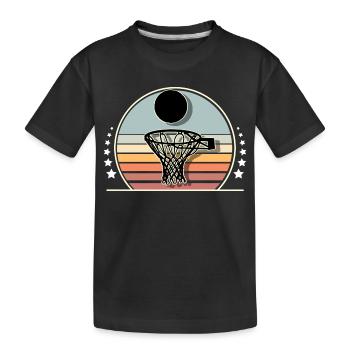Basketball Basketballer - Kinder Premium Bio T-Shirt - Schwarz - Vorne