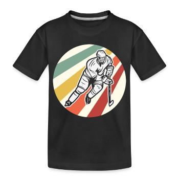 Eishockey - Kinder Premium Bio T-Shirt - Schwarz - Vorne
