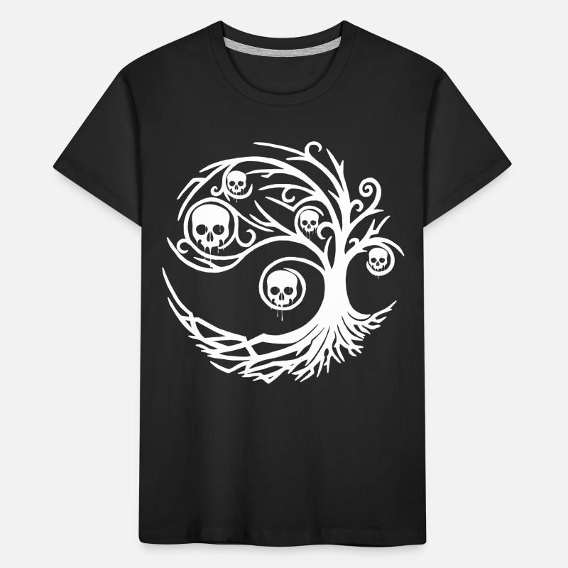 White tree with skulls Kids' Premium Organic T-Shirt