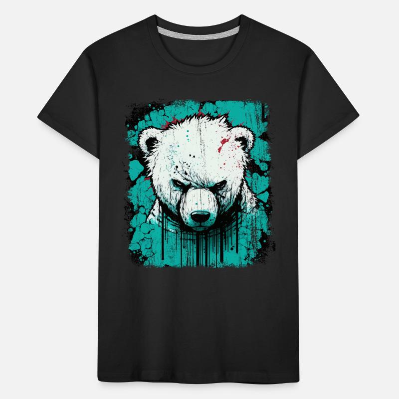 Wütender Eisbär Kinder Premium Bio T-Shirt