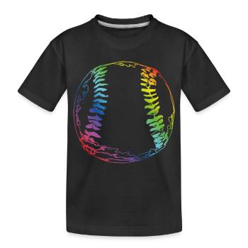 Baseball sketch - Kids' Premium Organic T-Shirt - black - Front