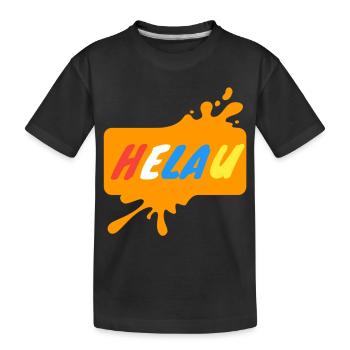 Helau Karnevalsdesign - Kinder Premium Bio T-Shirt - Schwarz - Vorne