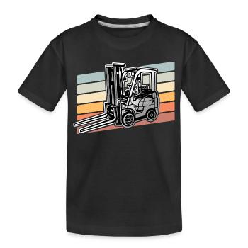 Chariot élévateur - T-shirt bio Premium Enfant - noir - Devant