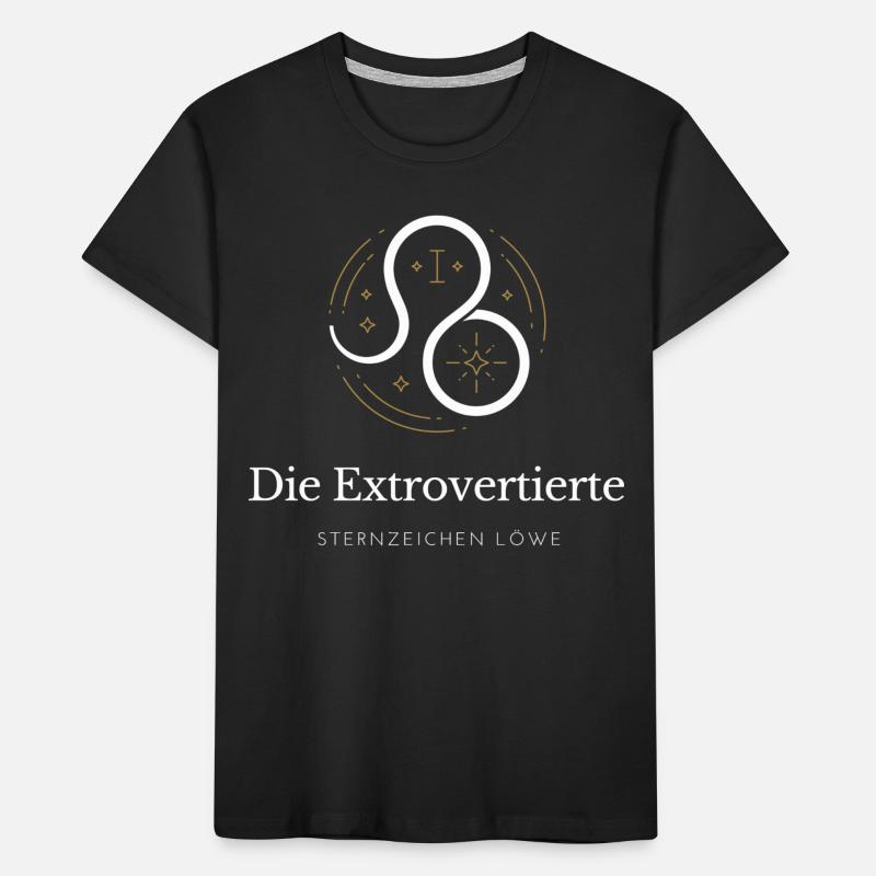 Leo Extrovert Logo Sternzeichen Kinder Premium Bio T-Shirt