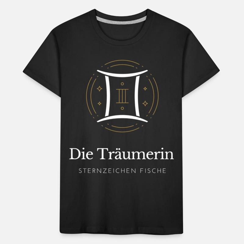 Pisces Träumerin Sternzeichen Muster Kinder Premium Bio T-Shirt