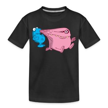 Monstre aspirateur d'énergie - T-shirt bio Premium Enfant - noir - Devant