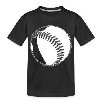 Baseball Skizze - Kinder Premium Bio T-Shirt - Schwarz - Vorne
