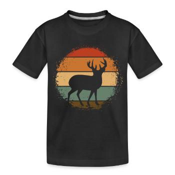 Cerf - T-shirt bio Premium Enfant - noir - Devant