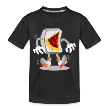 Ordinateur - COMMANDE DE PIZZA - T-shirt bio Premium Enfant - noir - Devant