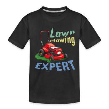 Expert en tonte de pelouse - T-shirt bio Premium Enfant - noir - Devant