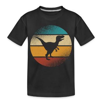 Velociraptor Dino Dinosaures - T-shirt bio Premium Enfant - noir - Devant
