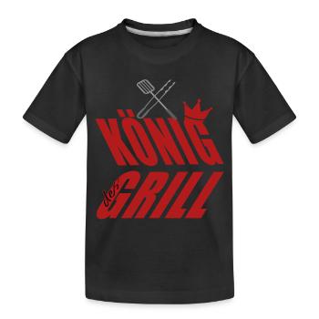 King at the Grill Couverts de grillades - T-shirt bio Premium Enfant - noir - Devant