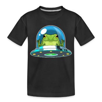 Frog Spaceship Space - T-shirt bio Premium Enfant - noir - Devant