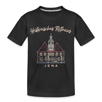 Historisches Rathaus Jena, Thüringen - Kinder Premium Bio T-Shirt - Schwarz - Vorne
