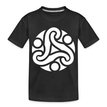 Symbole celtique de protection (blanc) - T-shirt bio Premium Enfant - noir - Devant